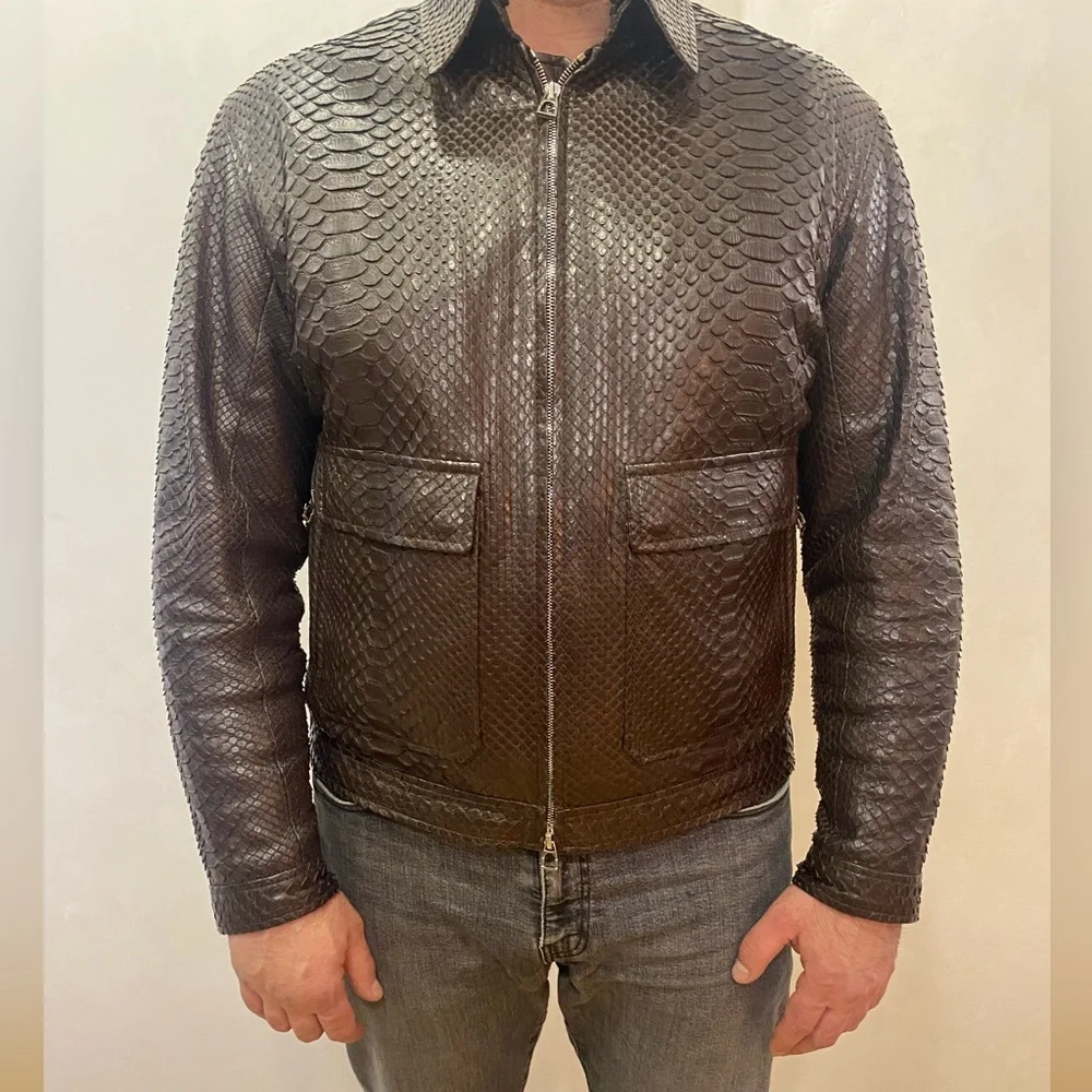 Python leather jacket - Picture 2 of 10